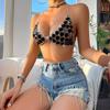 Ins2026 Verano Europeo y Americano Estilo Nuevo Venta Directa Aliexpress Nuevo Sexy Espalda Descubierta Chaleco de Corazón Acrílico 20667