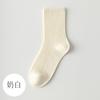Calcetines para niñas primavera y verano calcetines delgados de largo medio hasta la pantorrilla doble aguja algodón puro desodorante antibacteriano anti-pilling absorción de humedad calcetines de mujer