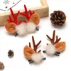 Pinzas para el pelo de asta de reno navideñas transfronterizas, accesorios para el pelo, pasadores decorativos de asta de reno simulada con temática de bosque navideño