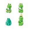 Micro-paisagem Fofa Lendo Comendo Sapo Japonês Boneco Fofo Grânulos Boneca Casa de Bonecas DIY Acessórios Decorativos Pequenos Enfeites