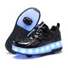 Zapatos Heelby para Niños y Niñas Zapatos Explosivos para Caminar para Adultos Zapatos Voladores de Dos Ruedas con Ruedas con Cordones Zapatos para Niñas y Estudiantes Patines de Ruedas
