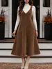 Vestido de tirantes casual con botones y escote en V para mujer, moda europea y americana 2026, desarrollado por Anno, para el sitio independiente de Amazon