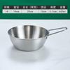 Cuenco de vino de arroz de acero inoxidable estilo coreano, olla caliente, cuenco para cocinar en el salón, cuenco para condimentos, cuenco para salsa, vajilla para acampar, cuenco para vino caliente y frío con asa