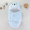 Manta swaddle para recém-nascidos transfronteiriça, estilo outono e inverno, swaddle de desenho animado para recém-nascidos, manta de embrulho para maternidade
