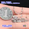 Plata de ley s925 cuentas espaciadoras mini de plata triturada cuentas de mijo cuerda de mano tejida con cristal collar accesorios hechos a mano para manualidades
