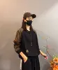 Sudadera Estampada Patchwork para Mujer Primavera y Otoño 2026 Nuevo Estilo Coreano Holgada Casual Cuello Redondo Top con Cordón