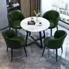 Mesa y Sillas de Negociación de Lujo Ligero para Cafeterías y Tiendas de Té con Leche, Mesas de Ocio para Recibir Invitados, Mesas Redondas Pequeñas Convenientes para Recepción y Oficina