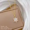 [Acero de Titanio] Micro Incrustación Entrada Lujo Circonita Copo de Nieve Lindo Exquisito Micro Incrustación Collar Mujer Tendencia de Moda Cadena de Clavícula Fabricantes