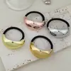 Elástico de Cabelo de Alta Qualidade Novo Elástico de Metal para Cabelo para Mulheres 2025 Novo Acessório de Cabeça com Fivela para Rabo de Cavalo Baixo Acessórios de Cabelo Elástico Fixo Oval