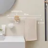 Estilo Moderno Minimalista Montaje en Pared Sin Taladro Baño Nogal Impermeable Toallero Suministro al por Mayor Minorista