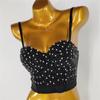 2021 pérola miçangas Diamante Amazon Europeu e Americano modelador feminino treinador top cropped espartilho