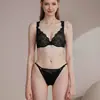 Lencería sexy de encaje estilo francés para mujer, lencería de verano de puro deseo con escote en V profundo talla grande, hace que los senos grandes parezcan más pequeños, conjunto de lencería anti-flacidez