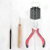 Alicate, Alicate de Bico Plano, Alicate de Bico Curvo, Ferramentas para Extensão de Cabelo, Acessórios para Perucas, Alicate para Extensão de Cabelo, Conjunto de Agulhas de Crochê, Conjunto de Ferramentas para Extensão de Cabelo