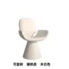 Banqueta de Maquiagem Estilo Creme Simples para Quarto de Casa Banqueta de Maquiagem Giratória de Alta Qualidade para Salão de Beleza Recepção Cadeira com Encosto