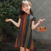 Cheongsam de verano para niñas, nuevo estilo, traje chino Tang, vestido estilo occidental, vestido Hanfu retro mejorado de estilo chino para niñas
