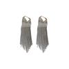 Aretes colgantes largos geométricos estilo metal diseño exagerado europeo y americano aretes de moda de temperamento lujoso venta al por mayor