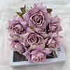 Nuevo ramo de rosas artificiales Tang Yue de 7 cabezas de estilo europeo para otoño, decoración para el hogar, boda, flores falsas al por mayor