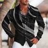 Moda transfronteriza Camisa nueva de otoño para hombre Impresión digital 3D casual para exteriores de manga larga una generación de cabello