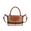 Bolso Listo para Cruzar la Frontera de Cuadros Clásicos para Mujer 2025 Nuevo Bolso de Hombro Cruzado para Mujer Bolso Tipo Dumpling de Alta Gama