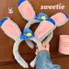 Linda Diadema de Orejas de Conejo Policía Conejito Dibujo Animado Tocado de Espectáculo Parque de Atracciones Adorable Pinza para el Cabello Divertida Diadema para Fotos