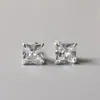 ES1 Estilo Coreano Brincos de Zircônia com Garras Pequenas S925 Prata Brincos de Corpo Inteiro Moda Simples Popular na Internet Brincos de Casal Brincos