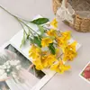 Azaleia Simulada Formato Biônico Flor de Seda Realista Sem Manutenção Paisagismo de Pátio Externo Flor Decorativa para Mesa de Casa