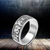 Fábrica de origen de plata para personajes productos genuinos plata tailandesa mate adornos de mano plata 990 unisex anillo abierto mantra de seis caracteres