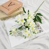 Nueva Xiangxuelan de 5 ramas, flor artificial Xiangxuelan individual de alta gama para boda, decoración de arreglos florales para salón de bodas, flor falsa