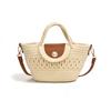 Bolsa de Mão para Menina de Verão 2026 Nova Estilo Pastoral Bolsa de Palha Tecida Design de Nicho Estilo Férias Bolsa de Palha Tote para Mulheres
