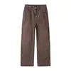 Yidao Vintage 2025 Otoño Nuevo Estilo Americano Corte Limpio Jeans Marrones Lavados Pantalones Rectos Holgados para Hombre
