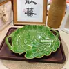 Plato de hoja cocina 37 hoja cerámica creativo forma sashimi restaurante trébol de cuatro hojas compartimento comercial tazón de sopa binaural