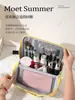 Bolsa de maquiagem de grande capacidade, nécessaire portátil para mulheres, design de suporte em PVC, grande capacidade, multifuncional e à prova d'água