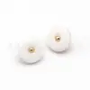 Botões de Resina Iridescente Redondos de 11mm com Combinação de Metal, Botões de Costura à Mão de Haste Alta, Acessórios para Camisa e Roupas, Atacado
