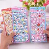 Adesivos de Bolha de Espuma 3D Mini Urso Brilhante para Crianças, Meninas e Bebês, Adesivos Decorativos para Copo de Água, Recompensa