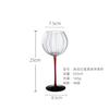 Creative listrado fundo côncavo copo de vinho tinto com fundo preto Home high-footed Champagne Glass Light Luxury Crystal Cup Cálice