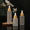 Frasco de Óleo Essencial Fosco, Frasco Conta-gotas de Vidro, Frasco Transparente para Essência, Frasco Portátil de Viagem para Reembalagem de Cosméticos Atacado