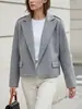 Blazer de Lana Casual para Mujer AliExpress 2026 Otoño/Invierno Texturizado Suelto Abrigo de Lana Ropa para Mujer Transfronteriza