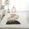 Série de Tapetes Estilo Abstrato Geométrico, Imitação de Caxemira, Capachos Macios e Confortáveis, Tapetes Decorativos Bonitos e Versáteis para a Sala de Estar