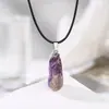 Fabricante de Joias Zhuhang Atacado Pingente Barroco de Pedra Natural Colar de Quartzo Rosa Joias Venda Quente Transfronteiriça