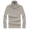 Nueva camiseta de manga larga para hombre, adecuada para hombres de mediana edad y jóvenes, con diseño polo de cuello camisero, hecha de algodón mercerizado, adecuada para primavera y otoño, cómoda y amigable con la piel para uso de negocios