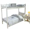 Juego de ropa de cama de tres piezas para dormitorio estudiantil, 100% algodón Clase A, estilo sábana bajera, sábana 100% algodón 90x190 para litera y funda de edredón
