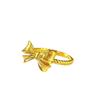 Anillo de Arco Zhoujia Oro Arena Princesa Fugitiva Anillo Sencillo Dulce Anillo Retorcido Imitación Oro Mismo Estilo Tienda de Oro