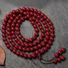 Pulseira de Múltiplos Círculos de Cinábrio 108 Pulseira de Bênção Igual para Homens e Mulheres pulseira de contas redondas do ano de nascimento multi-círculo com contas