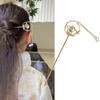 Lírio do vale franja strass rabo de peixe grampo de uma palavra bola redonda coque liga haste de cabelo novo estilo chinês garfo de cabelo feminino