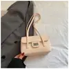 Nova Bolsa de Ombro Francesa Baguete para 2026, Bolsa Quadrada Pequena de Ombro, Bolsa Vintage de Cor Sólida para Mulheres, Bolsa de Mão de Luxo Leve de Alto Valor