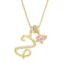 Collar de Dopamina Transfronterizo con 26 Letras Inglesas, Estilo de Lujo Ligero de Nicho de Gama Alta para Niñas, Joyería Pinyin de Amazon