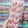 Lindo Rosa Grande Fresa Conejo Dibujo Animado Niños Coleta Goma para el Cabello Alta Elasticidad Niña Banda para el Cabello Cuerda para el Cabello