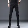 Producto destacado: Jeans de negocios negros para hombre, pantalones vaqueros elásticos de marca moderna, pantalones vaqueros con forro polar y engrosados