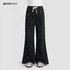 Calça Feminina Outono 2026 Nova Estilosa Roupa Infantil Meninas Esportiva Casual Flare Calça Larga Infantil Temporada de Outono