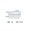Recipiente de plástico rectangular de gran capacidad para almacenamiento, caja sellada para alimentos, caja transparente para almacenamiento doméstico de frutas y verduras